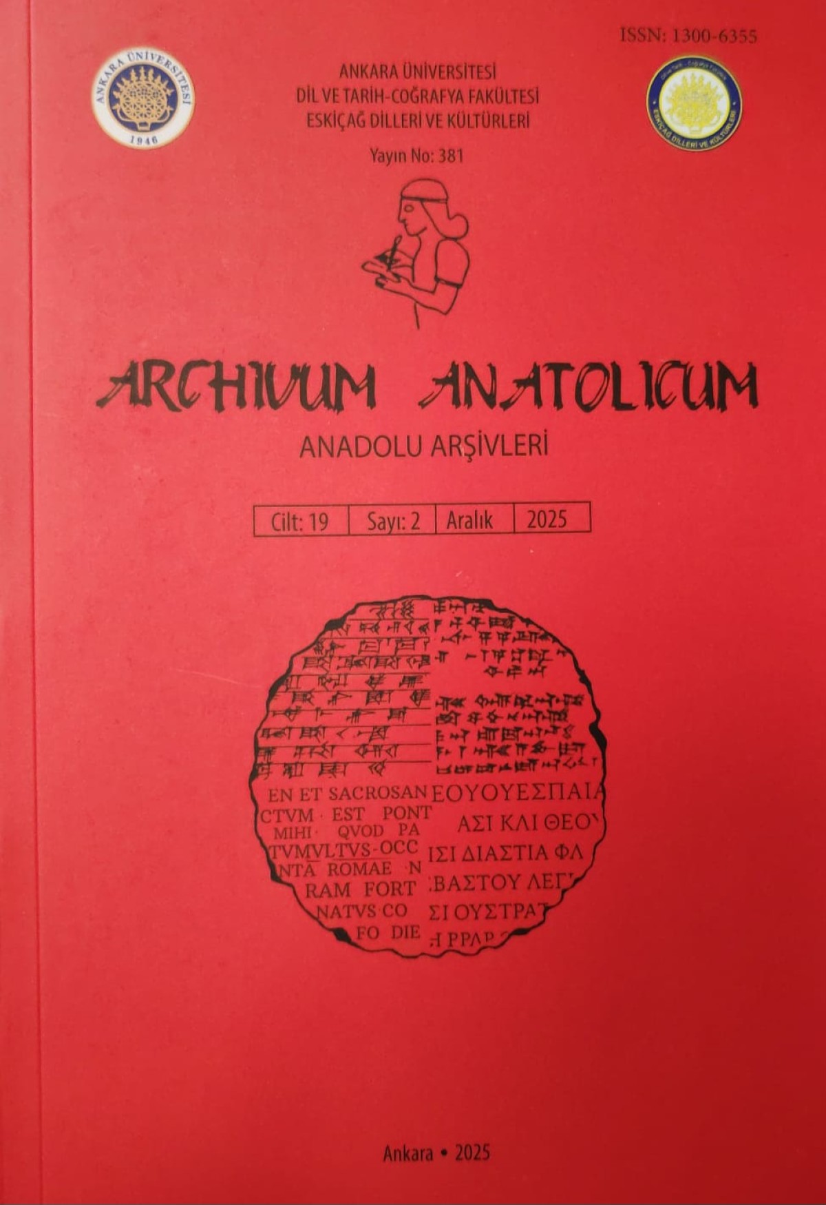 Archivum Anatolicum 19/2 / Anadolu Arşivleri 19/2 - 2025