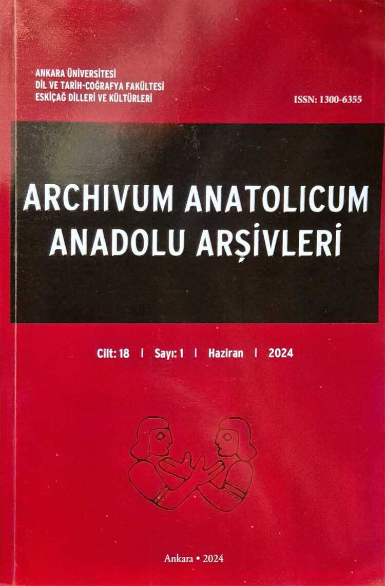 Archivum Anatolicum 18/1 - 2024