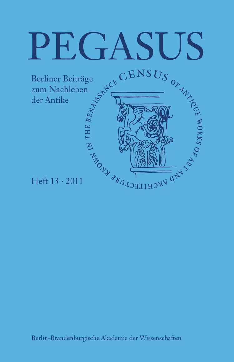 Pegasus 13 Berliner Beiträge zum Nachleben der Antike Pegasus 13 Berliner Beiträge zum Nachleben der Antike