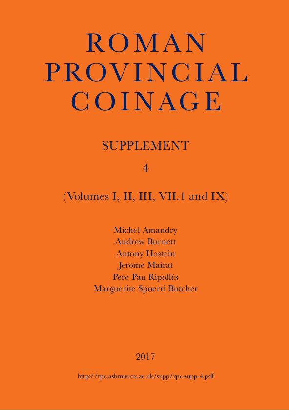 Roman Provincial Coinage / ​Supplement 4 (Volumes I, II, III, VII.1 and IX)