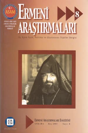 Armenian Studies 8 - A Quarterly Journal Of History, Politics and International Relations