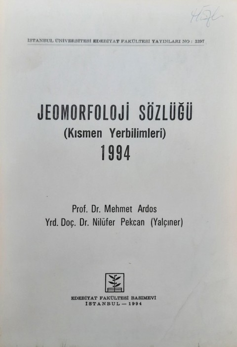 Jeomorfoloji Sozlugu 