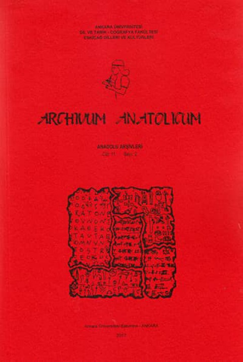 Archivum Anatolicum / Anadolu Arsivleri 11/2