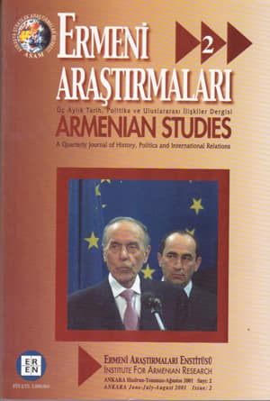 Armenian Studies 2 - A Quarterly Journal Of History, Politics and International Relations