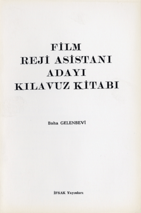 Film Reji Asistani Adayi Kilavuz Kitabi