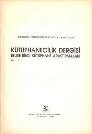 Kutuphanecilik Dergisi 2 Belge Bilgi Kutuphane Arastirmalari