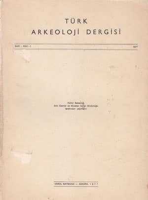 Turkish Review of Archaeology Number XXIV-1 (1977)