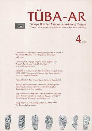 Tuba-Ar 4 - Turkish Academy of Sciences Journal of Archaeology