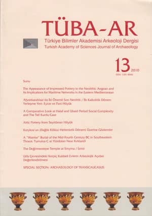 Tuba-Ar 13 - Turkish Academy of Sciences Journal of Archaeology